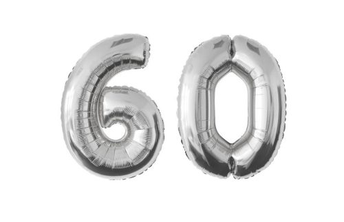 Lufi metál matt ezüst 102cm  - 60-as