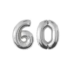 Lufi metál matt ezüst 102cm  - 60-as