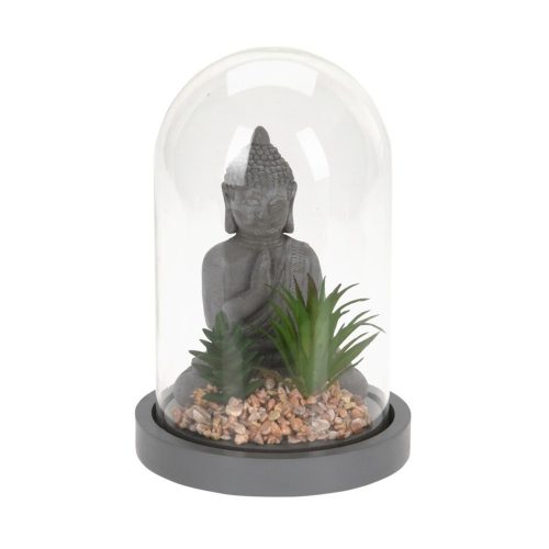 Dekorációs BUDDHA üvegbúrában 14x21cm