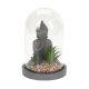 Dekorációs BUDDHA üvegbúrában 14x21cm