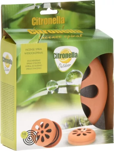 Terracotta edényben füstölő spirál