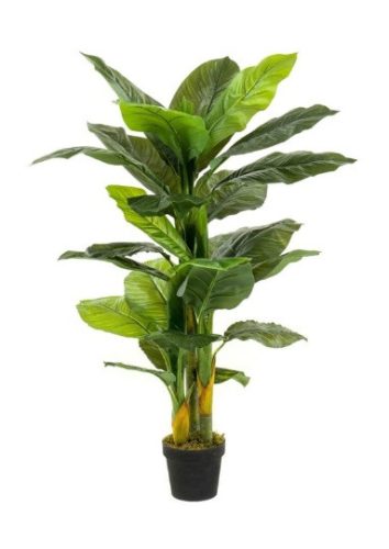 Élethű vitorlavirág műnövény 130 cm – 3 szálas, cserépben