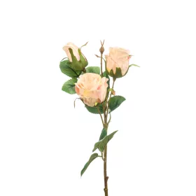 Selyem Rózsa 3 virágos rózsaszines 44 cm