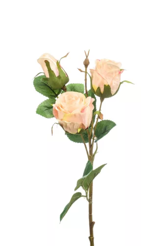Selyem Rózsa 3 virágos rózsaszines 44 cm