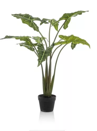 Élethű Alocasia frydek műnövény 120 cm – cserépben