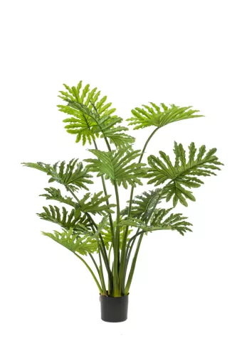 Élethű filodendron selloum műnövény cserépben 125 cm 13 ágas trópusi dísznövény