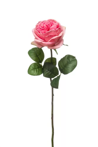 Élethű szálas rózsa rózsaszín 48cm