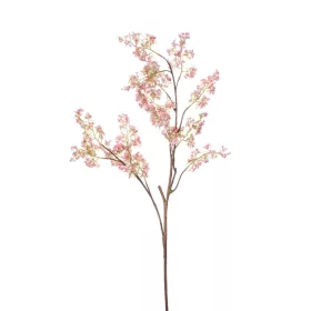 Élethű apró virágos pink szálas 95cm