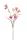 Élethű szálas campanula 3 ágú fuchsia színű  65cm