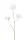 Élethű scabiosa 3 ágú fehér  80cm