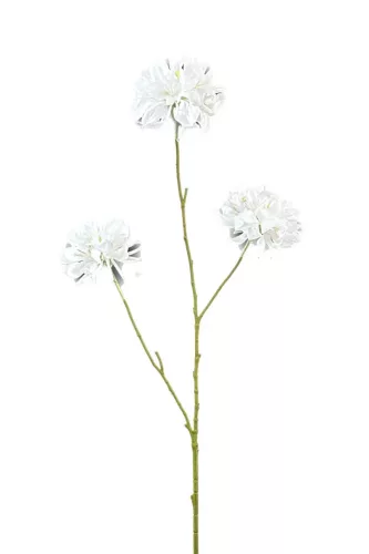 Élethű scabiosa 3 ágú fehér  80cm