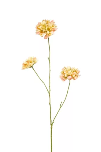 Élethű scabiosa 3 ágú sárga/barack 80cm