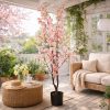 Élethű cserepes japán cseresznyevirág fa rózsaszín 175 cm
