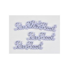 Fa Isten hozott felirat lila 15cm 4db/cs