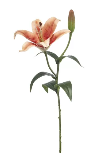 Élethű szálas liliom 56cm - narancs