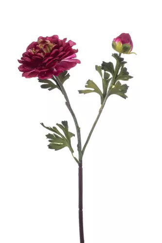 Élethű szálas boglárka 47cm - burgundy