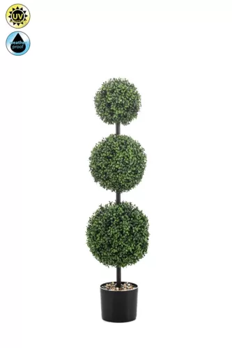 Élethű buxus bokor 3-mas 100cm UV-s