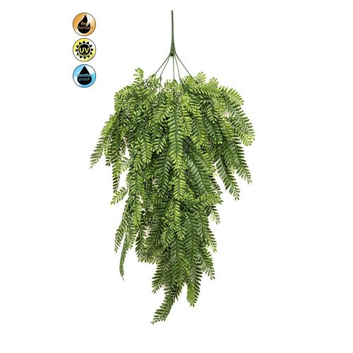 Élethű csüngős páfrány bokor 80cm UV-s