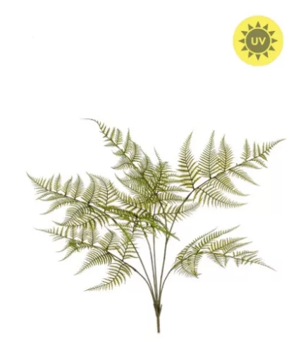 UV-álló élethű kerti műpáfrány bokor – zöld, 65 cm