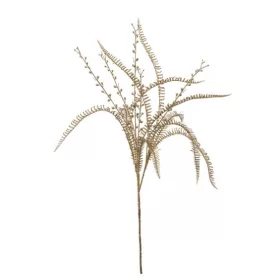   Élethű arany páfrány művirágág 78 cm – 3 ágas dekoráció