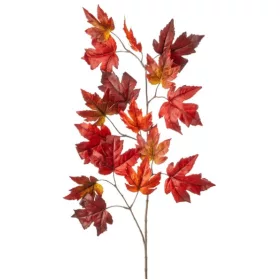   Élethű juharlevél ág 110 cm – piros, őszi dekorációhoz