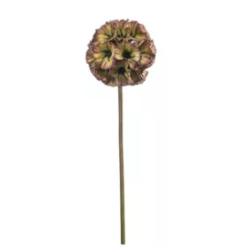 Élethű mű skabióza virágág – zöld/lila, 66 cm