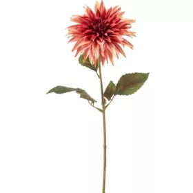   Élethű dáliavirág ág 70 cm – rózsaszínes-bordó színben