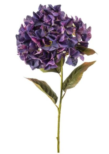 Élethű XL hortenzia művirágág – lila, 90 cm