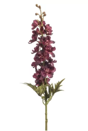 Élethű delphinium (szarkaláb) ág bordó 84 cm