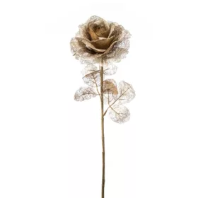 Élethű rózsa ág arany 65 cm