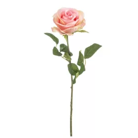 Élethű rózsa ág világos rózsaszín 67 cm