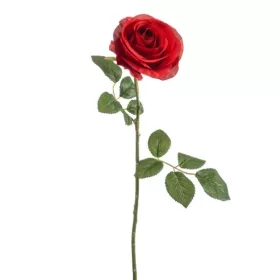 Élethű rózsa ág piros 67 cm
