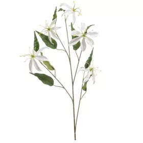 Élethű krém színű gloriosa művirág dekor ág 105 cm