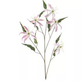   Élethű világos rózsaszín gloriosa művirág dekor ág 105 cm
