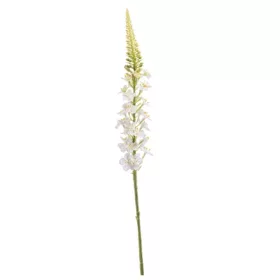   Élethű krémfehér lizinka (Lysimachia) művirág ág 66 cm