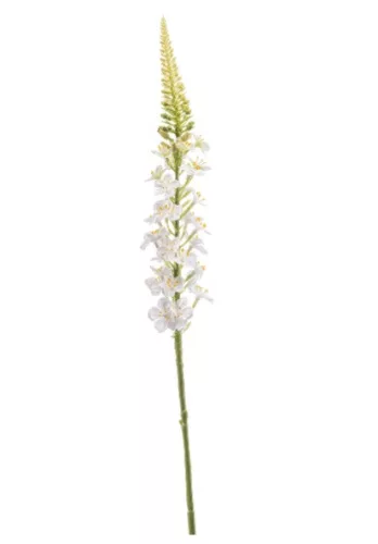 Élethű krémfehér lizinka (Lysimachia) művirág ág 66 cm