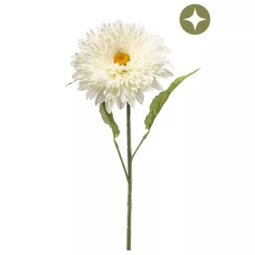 Élethű fehér napraforgó művirág dekor ág 65 cm