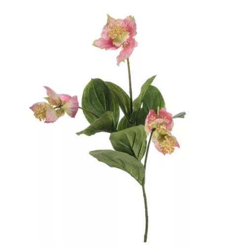 Élethű rózsaszín medinilla művirág dekor ág 103 cm