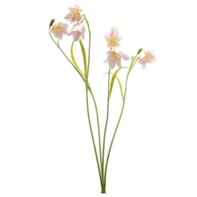   Élethű világos rózsaszín kockásliliom (Fritillaria) művirág ág 52 cm