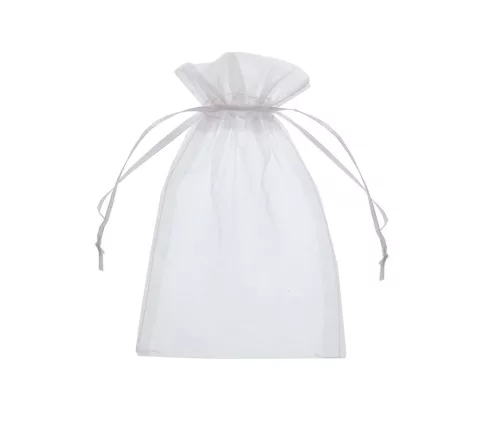 Organza tasak fehér 12db 10x12cm