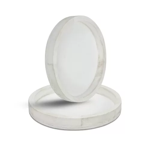 Fa tálca fehér kerek 20cm