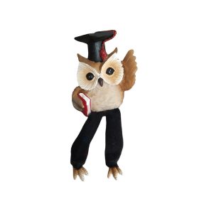 Kerámia bagoly diplomás logólábú 9x11cm