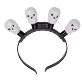 Halloween-i fejpánt koponya mintás világítós