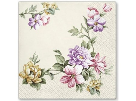 Szalvéta 3R- Elegáns virágfüzér,Vintage hangulat 20db/csom.