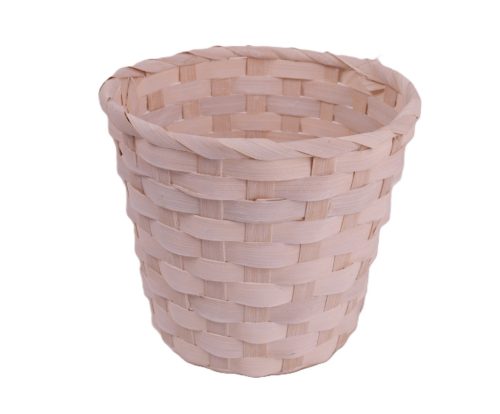 Fehérre mosott bambusz kaspó 13 x 10 cm