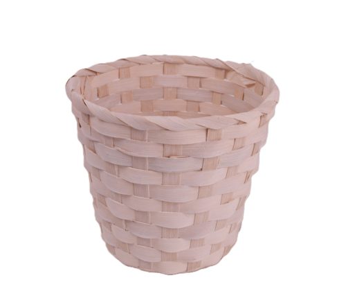 Fehér bambusz kaspó 15 x 13 cm