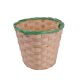 Natúr–zöld bambusz kaspó 17 x 15 cm