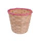 Natúr–pink bambusz kaspó 17 x 15 cm