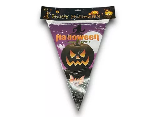 Rémisztőjó Halloween zászló – vigyázz, jövünk! 28x20 cm