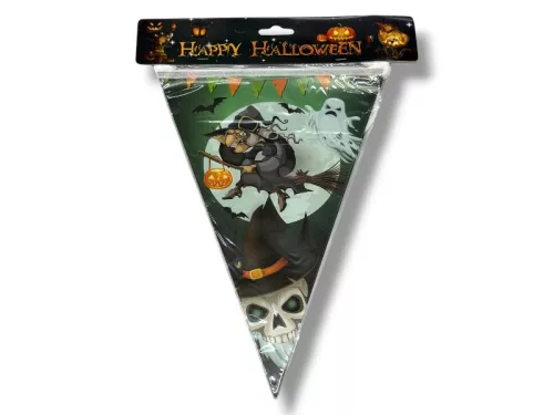 Halloween dekor zászló füzér – Boszorkányos 28x20 cm